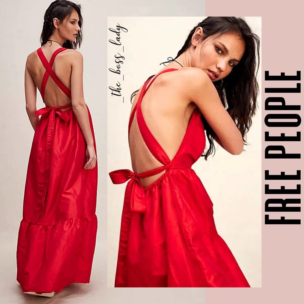 Free People Red Midi Dress